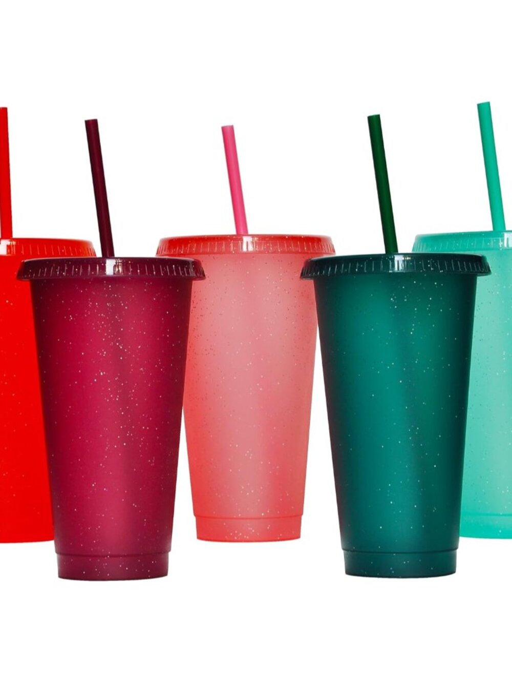 Tumbler with Straw and Lid,Water Bottle Iced Coffee Travel Mug Cup,Reusable Plas